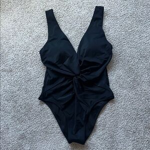 Elegant Black One-Piece Swimsuit